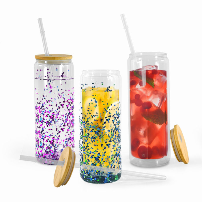 RTS US Warehouse 25oz snow globe sublimation glass Cup