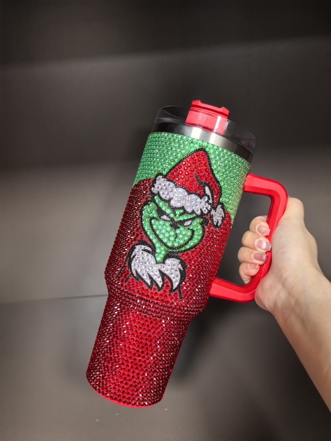 China Warehouse Christmas HOT SALE Rhinestone 40oz tumbler