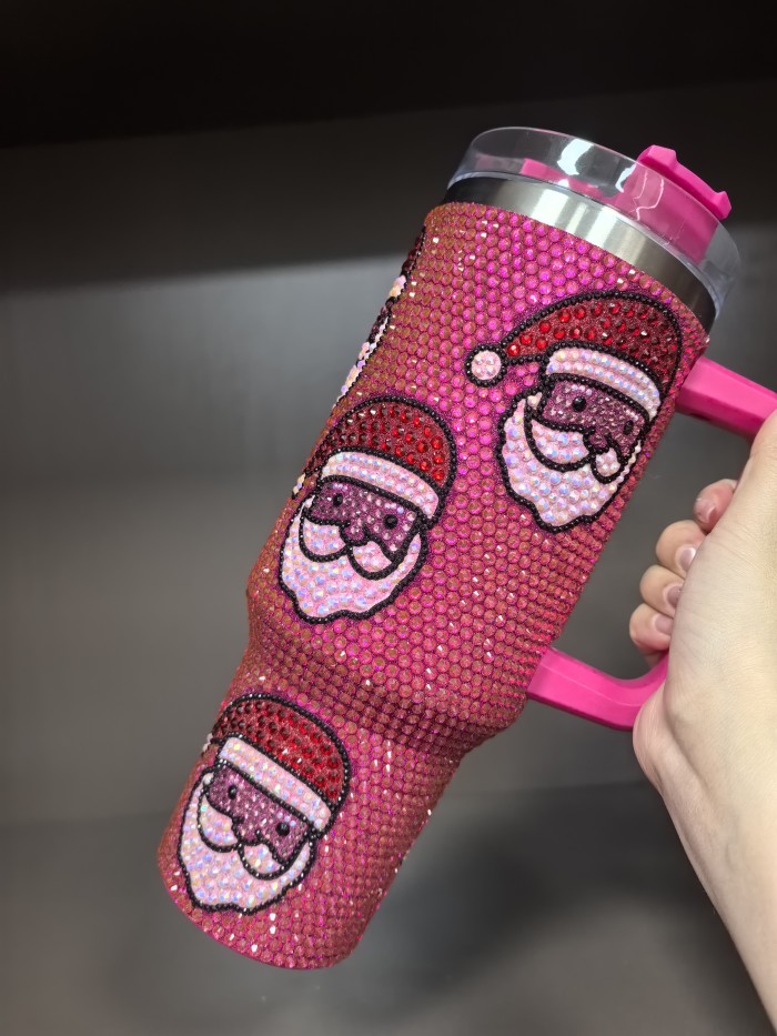 China Warehouse Christmas HOT SALE Rhinestone 40oz tumbler