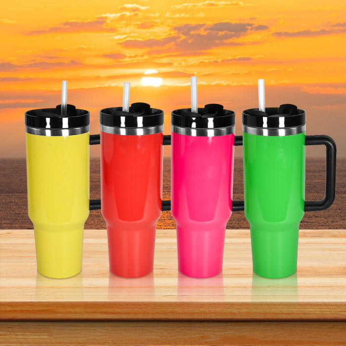 RTS US Warehouse 12 pcs Sublimation 40OZ NEON Tumblers