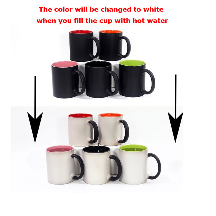 US Warehouse color changing 11oz sublimation ceramic coffee mug