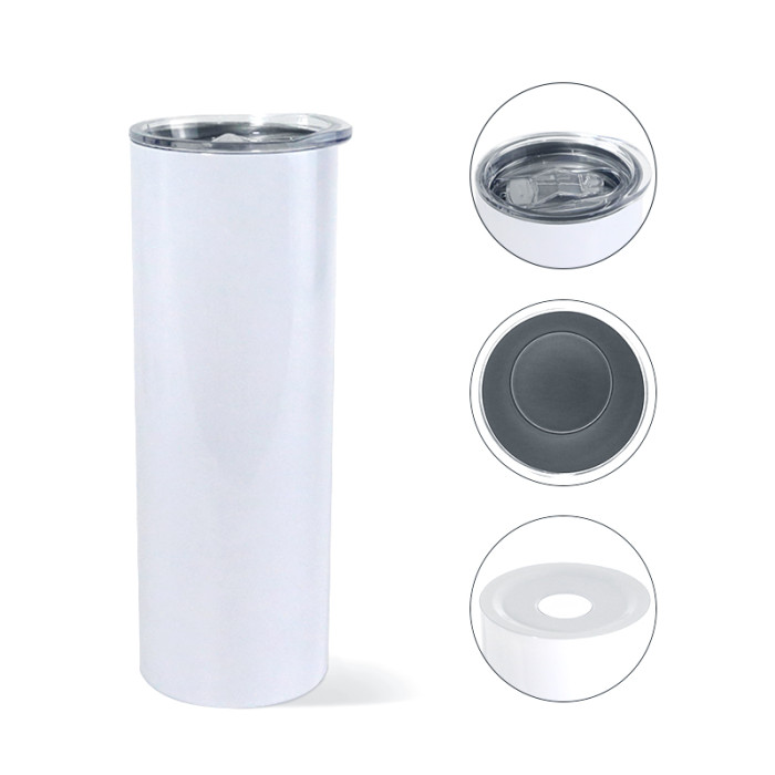 RTS US Warehouse 25pcs Flat bottom 20oz/30oz sublimation blanks straight skinny tumblers