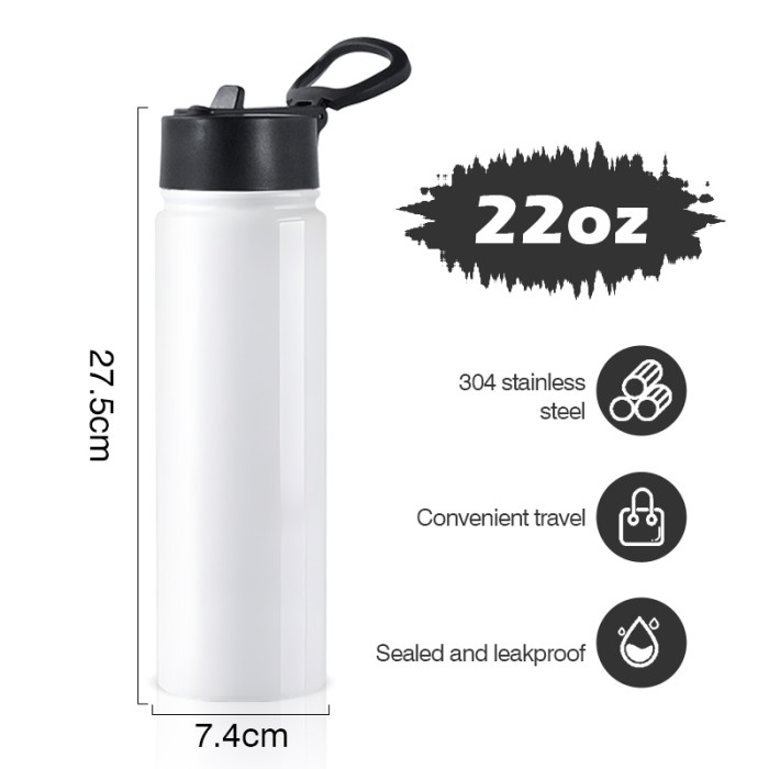 US Warehouse 22oz sublimation sports water bottle