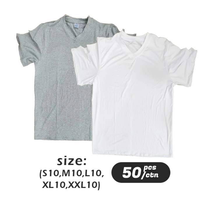 RTS US Warehouse  US size Polyester Sublimation V-neck T-Shirt