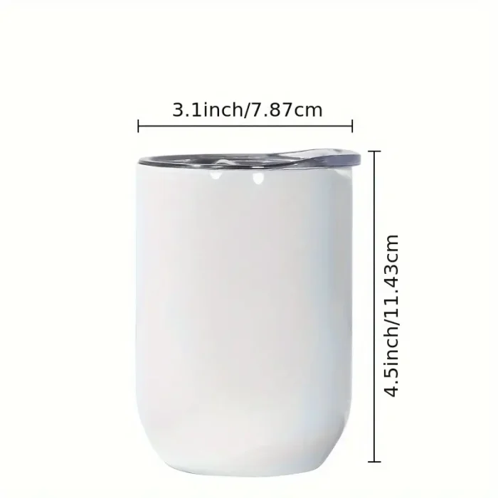 RTS US Warehouse 12oz straight sublimation wine tumbler white glossy
