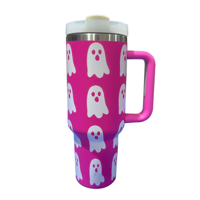 China Warehouse Ghost Printing 40oz Powder Coated tumbler