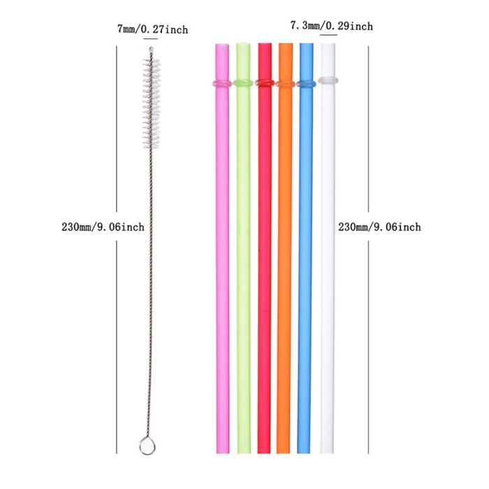 China Warehouse 240 pcs 23cm PP plastic Colorful Reuseable Straws