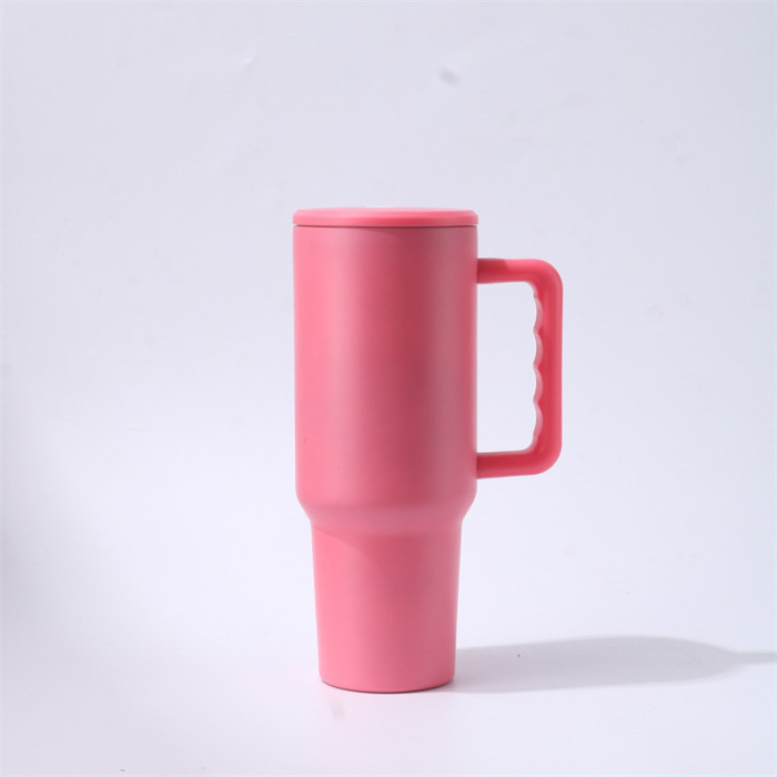 China Warehouse 40oz matte sublimation tumblers with handle