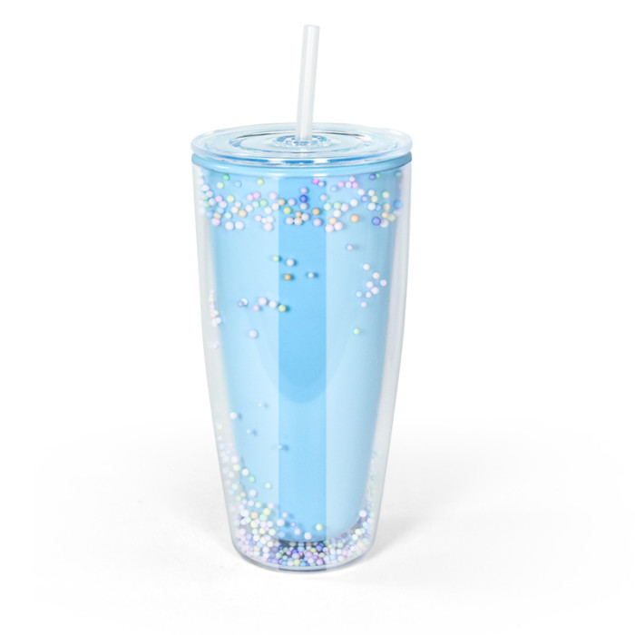 China Warehouse 24oz double wall plastic Cup,BPA FREE