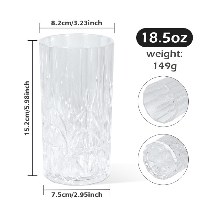 RTS US Warehouse Clear Plastic 18oz beer Mug(Not for sublimation),BPA FREE