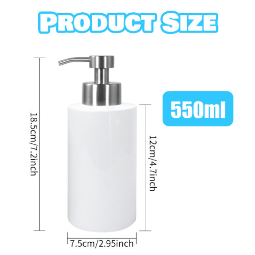 US Warehouse 18oz sublimation Blanks Soap Dispensers
