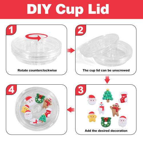 China warehouse 16oz/24oz snow globe plastic Cup with double wall DIY lids