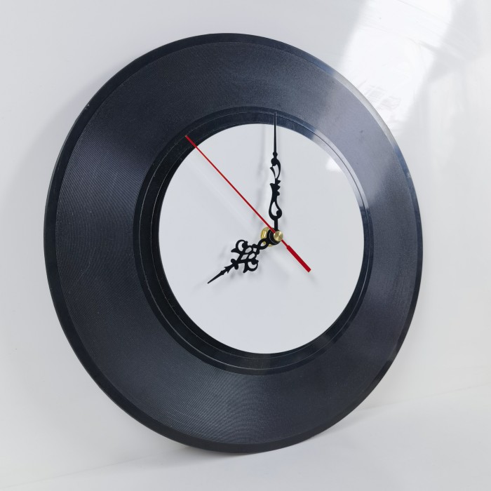China warehouse 12 inches Plastic Record Sublimation clock