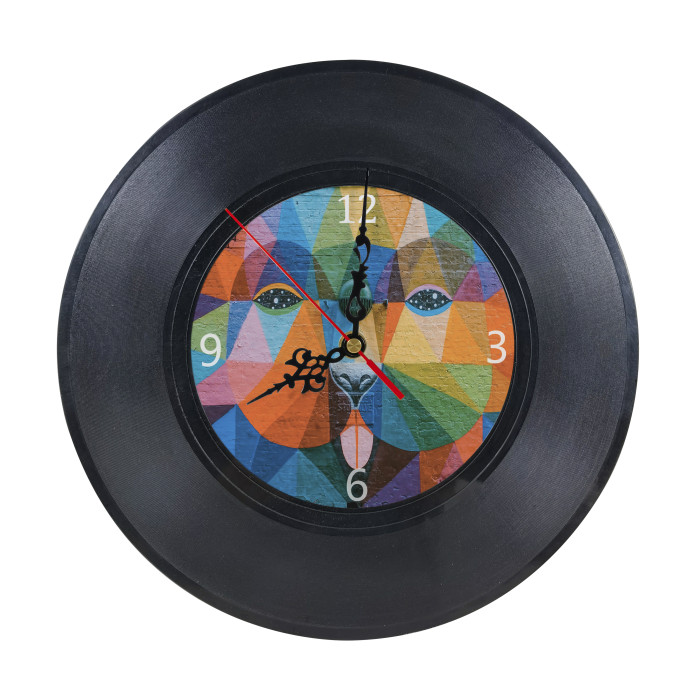 China warehouse 12 inches Plastic Record Sublimation clock