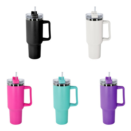 China Warehouse 40OZ powder coated travel tumblers/mugs