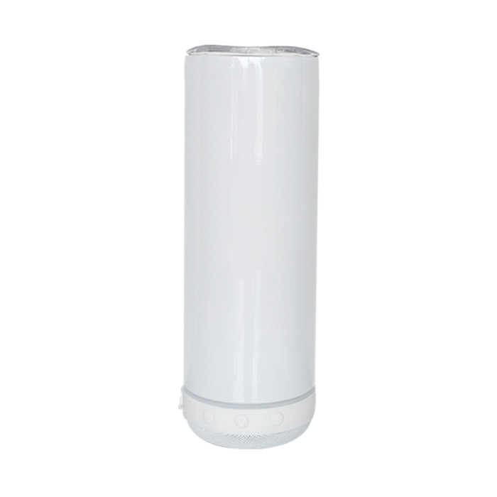 US Warehouse 20oz Sublimation Straight Tumbler with White Speaker Music Tumbler