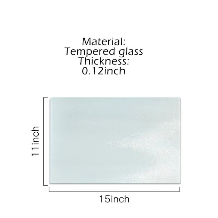 China warehouse sublimation tempered glass cutting chopping board
