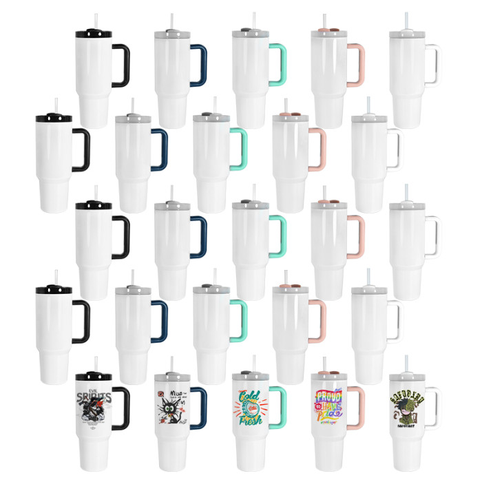 US Warehouse H2 40OZ sublimation tumbler with handle