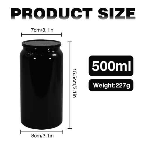China Warehouse Stainless Steel 16oz Black Cup for UV DTF