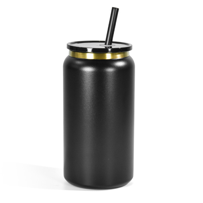 China Warehouse Stainless Steel 16oz Powder Coated Cup with Gold Plated(Not for sublimation)