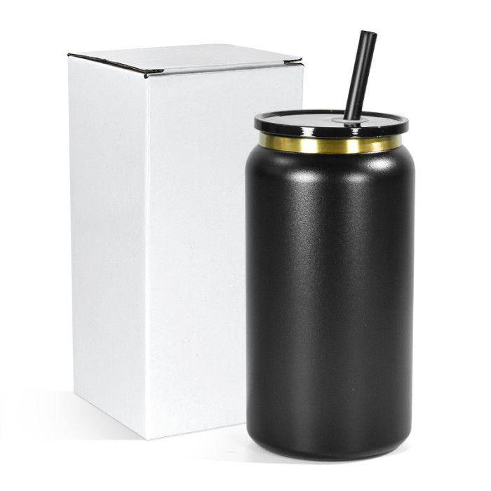 China Warehouse Stainless Steel 16oz Powder Coated Cup with Gold Plated(Not for sublimation)