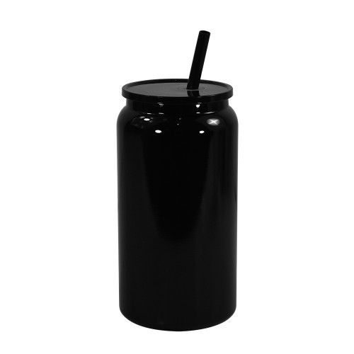 China Warehouse Stainless Steel 16oz Black Cup for UV DTF