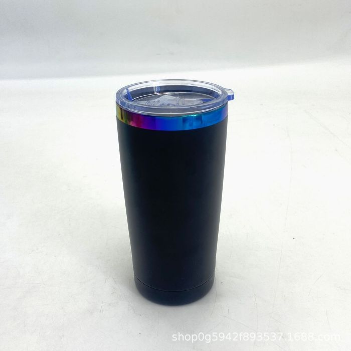 China Warehouse 20oz powder coated travel mugs with rainbow plated (Not for sublimation)