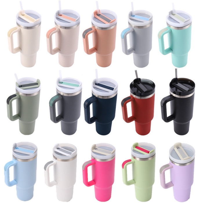China Warehouse H2 40OZ powder coated travel tumblers