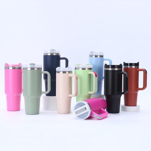 China Warehouse H2 40OZ powder coated travel tumblers