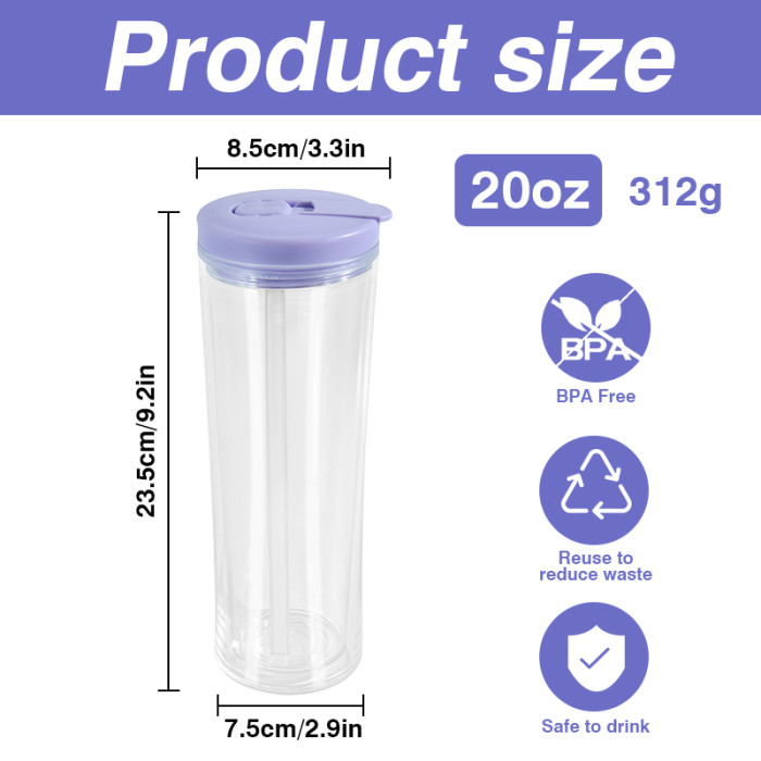 China warehosue Plastic 20oz Snow Globe Cup,BPA FREE