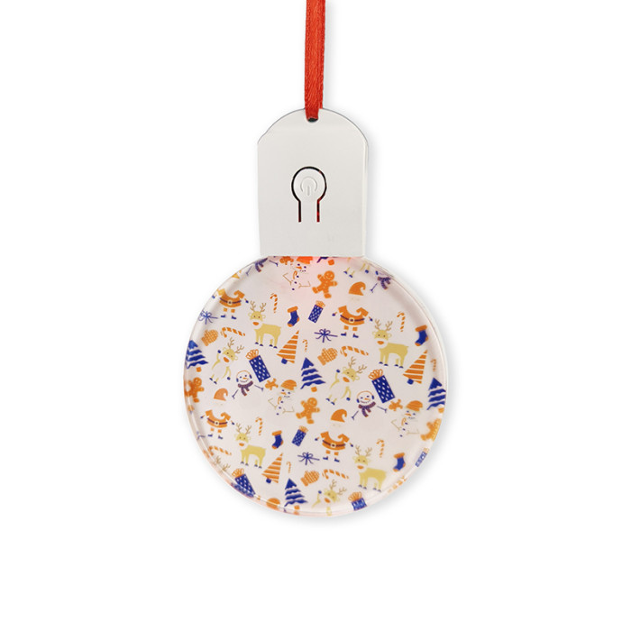 China Warehouse Christmas Acrylic  Round Sublimation Blanks LED light(Acrylic Plate For Sublimation)