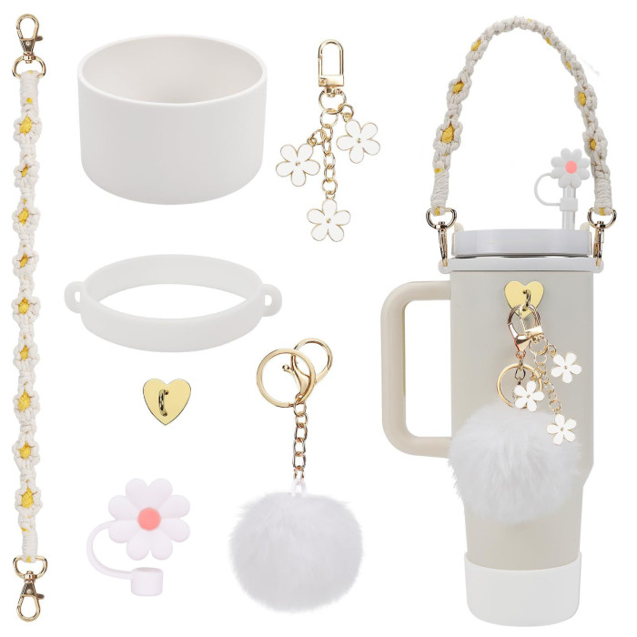 China Warehouse 18pcs 40oz tumblers Decoration Accessories Sets