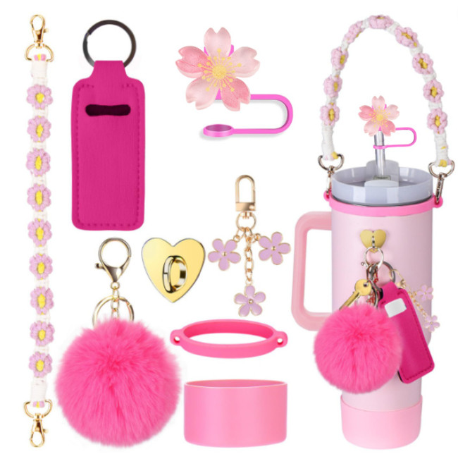 China Warehouse 20pcs 40oz tumblers Decoration Accessories Sets