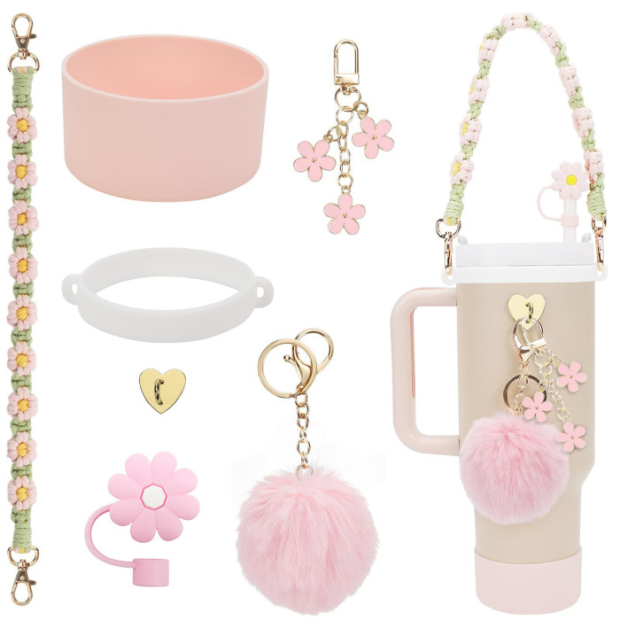 China Warehouse 18pcs 40oz tumblers Decoration Accessories Sets