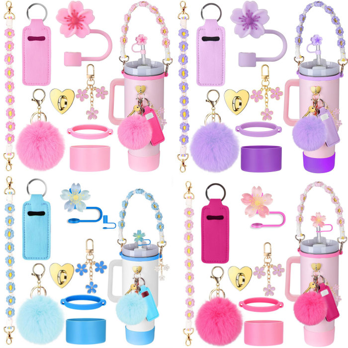 China Warehouse 20pcs 40oz tumblers Decoration Accessories Sets