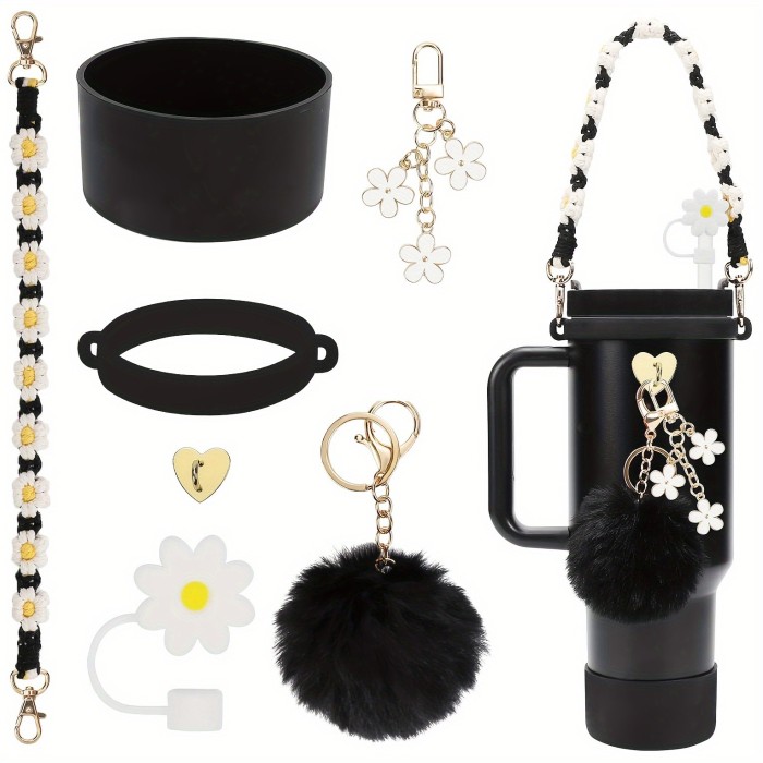 China Warehouse 18pcs 40oz tumblers Decoration Accessories Sets