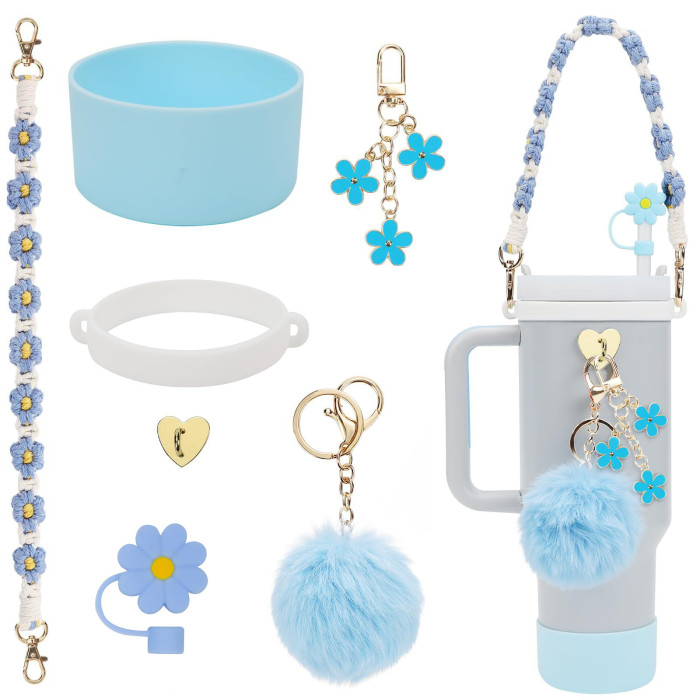 China Warehouse 18pcs 40oz tumblers Decoration Accessories Sets