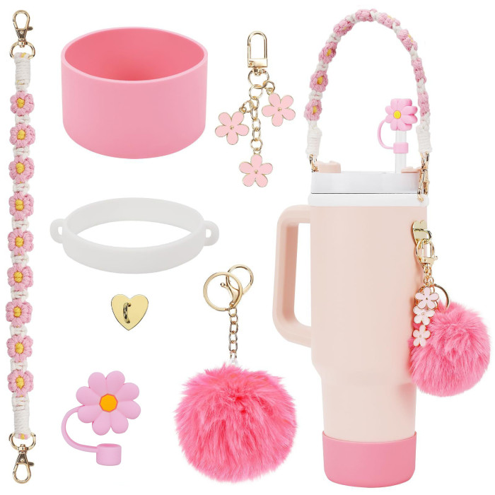 China Warehouse 18pcs 40oz tumblers Decoration Accessories Sets