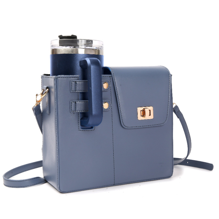 China Warehouse 12pcs PU Leather Crossbody Bag,Cup Holder Bag