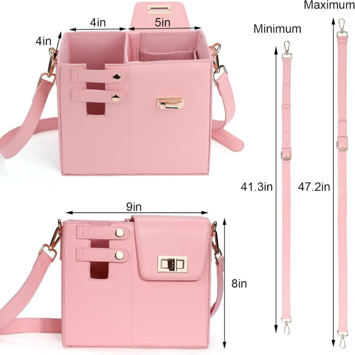 China Warehouse 12pcs PU Leather Crossbody Bag,Cup Holder Bag