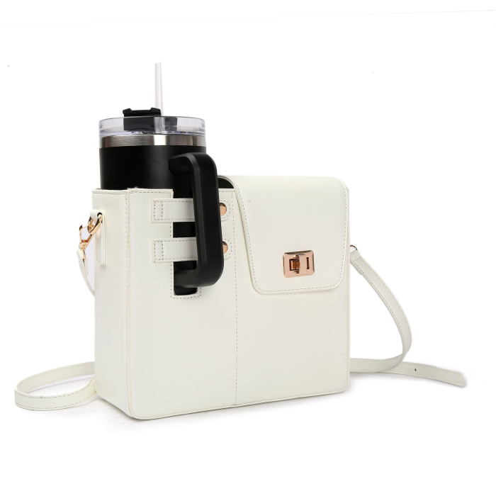 China Warehouse 12pcs PU Leather Crossbody Bag,Cup Holder Bag