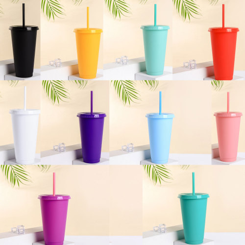 China Warehosue 100pcs 24oz Colored plastic Cup,BPA FREE(Not for sublimation)