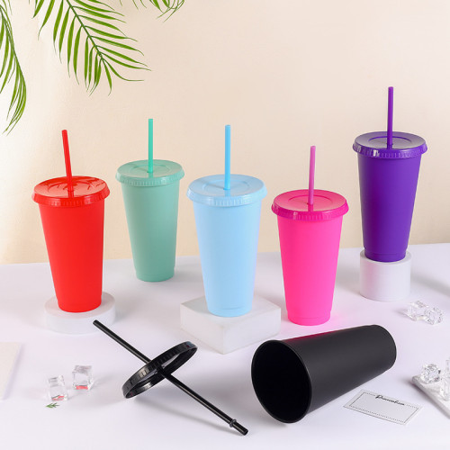 China Warehosue 100pcs 24oz Colored plastic Cup,BPA FREE(Not for sublimation)