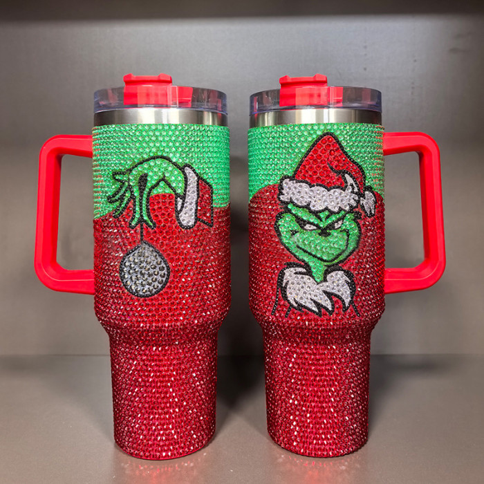 China Warehouse Christmas HOT SALE Rhinestone 40oz tumbler