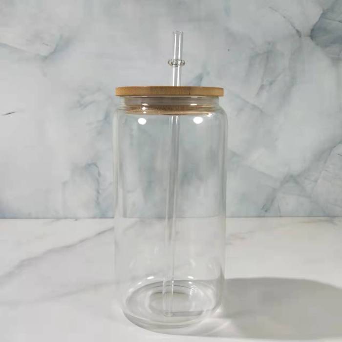 US Warehosue 16oz clear sublimation glass Cup
