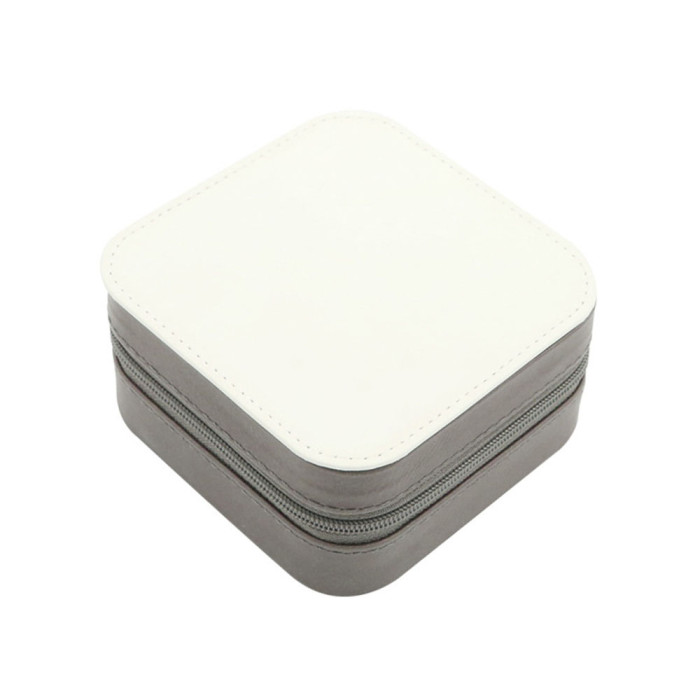 China warehouse PU Leather Sublimation Blanks Jewelry Box Monther's Day Gift