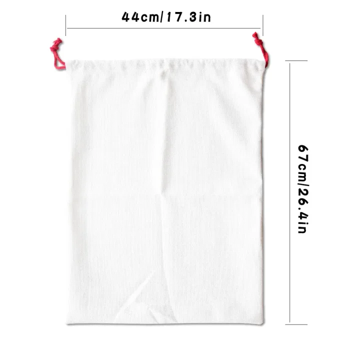 US Warehouse Sublimation Blanks Canvas Christmas Bag,Santa sacks