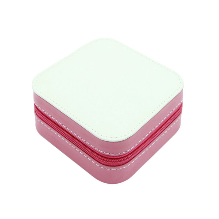 China warehouse PU Leather Sublimation Blanks Jewelry Box Monther's Day Gift