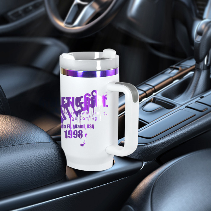 RTS US Warehouse 40OZ Powder Coated Tumbler with Purple Plated(Not for sublimation)