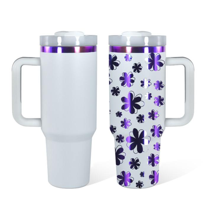 RTS US Warehouse 40OZ Powder Coated Tumbler with Purple Plated(Not for sublimation)